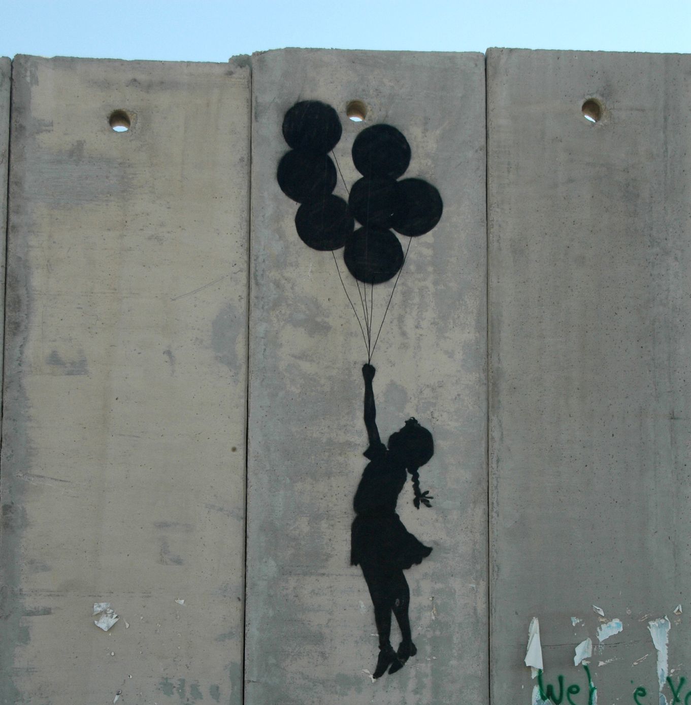 Flying Ballon Girl on the West Bank wall at Kalandia 174617912 cropped